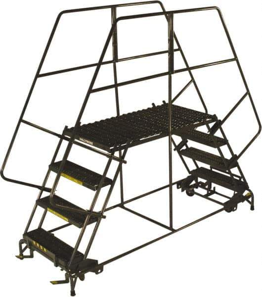 Ballymore - 68" 3 Step Double Entry Work Platform - Rolling Work Platform, 800 Lb Capacity, 30" Platform Height, 33" Base Width x 96" Base Depth, Grip Strut - Top Tool & Supply