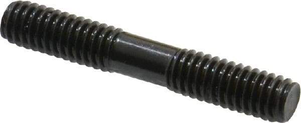 Gibraltar - 5/16-18 2" OAL Equal Double Threaded Stud - Alloy Steel, Black Oxide Finish, 3/4" Equal Thread Length - Top Tool & Supply