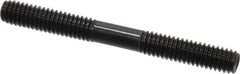 Gibraltar - 5/16-18 3" OAL Equal Double Threaded Stud - Alloy Steel, Black Oxide Finish, 1-1/8" Equal Thread Length - Top Tool & Supply