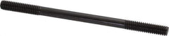 Gibraltar - 5/16-18 5" OAL Equal Double Threaded Stud - Alloy Steel, Black Oxide Finish, 1-1/8" Equal Thread Length - Top Tool & Supply