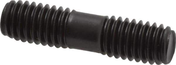 Gibraltar - 3/8-16 1-1/2" OAL Equal Double Threaded Stud - Alloy Steel, Black Oxide Finish, 1/2" Equal Thread Length - Top Tool & Supply