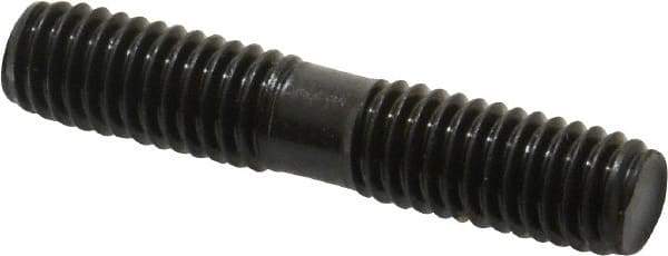 Gibraltar - 3/8-16 2" OAL Equal Double Threaded Stud - Alloy Steel, Black Oxide Finish, 3/4" Equal Thread Length - Top Tool & Supply