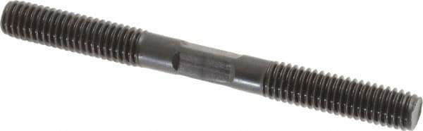 Gibraltar - 3/8-16 4" OAL Equal Double Threaded Stud - Alloy Steel, Black Oxide Finish, 1-1/4" Equal Thread Length - Top Tool & Supply