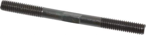 Gibraltar - 3/8-16 4-1/2" OAL Equal Double Threaded Stud - Alloy Steel, Black Oxide Finish, 1-1/4" Equal Thread Length - Top Tool & Supply