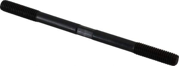 Gibraltar - 3/8-16 6" OAL Equal Double Threaded Stud - Alloy Steel, Black Oxide Finish, 1-1/4" Equal Thread Length - Top Tool & Supply