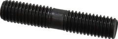 Gibraltar - 1/2-13 2-1/2" OAL Equal Double Threaded Stud - Alloy Steel, Black Oxide Finish, 1" Equal Thread Length - Top Tool & Supply