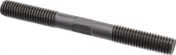 Gibraltar - 1/2-13 5" OAL Equal Double Threaded Stud - Alloy Steel, Black Oxide Finish, 1-1/2" Equal Thread Length - Top Tool & Supply