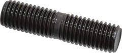 Gibraltar - 5/8-11 2-1/2" OAL Equal Double Threaded Stud - Alloy Steel, Black Oxide Finish, 1" Equal Thread Length - Top Tool & Supply