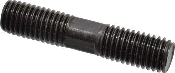 Gibraltar - 5/8-11 3" OAL Equal Double Threaded Stud - Alloy Steel, Black Oxide Finish, 1-1/8" Equal Thread Length - Top Tool & Supply