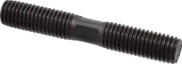 Gibraltar - 5/8-11 4" OAL Equal Double Threaded Stud - Alloy Steel, Black Oxide Finish, 1-5/8" Equal Thread Length - Top Tool & Supply