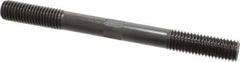 Gibraltar - 5/8-11 7" OAL Equal Double Threaded Stud - Alloy Steel, Black Oxide Finish, 1-3/4" Equal Thread Length - Top Tool & Supply