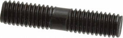 Gibraltar - 7/16-14 2" OAL Equal Double Threaded Stud - Alloy Steel, Black Oxide Finish, 3/4" Equal Thread Length - Top Tool & Supply