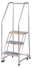 Ballymore - 93" 6 Step Ladder - 300 Lb Capacity, 60" Platform Height, 30" Base Width x 50" Depth, Heavy-Duty Serrated Grating - Top Tool & Supply