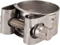 Mikalor - 1-1/8" Hose, 0.71" Wide x 0.04" Thick, T-Bolt Hose Clamp - 1.06 to 1.14" Diam, Stainless Steel - Top Tool & Supply