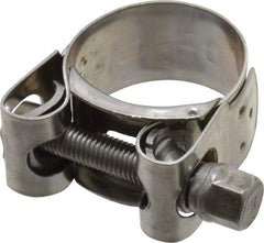 Mikalor - 1-3/16" Hose, 0.78" Wide x 0.04" Thick, T-Bolt Hose Clamp - 1.14 to 1.22" Diam, Stainless Steel - Top Tool & Supply