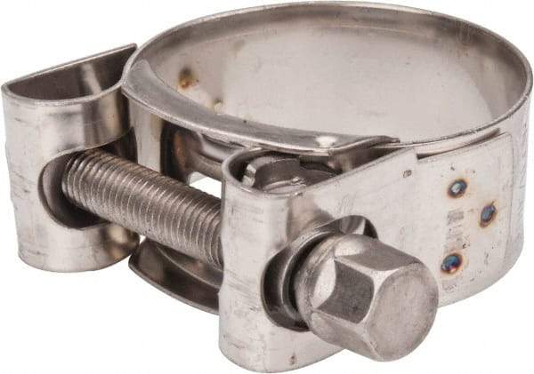 Mikalor - 1-1/2" Hose, 0.78" Wide x 0.04" Thick, T-Bolt Hose Clamp - 1.46 to 1.57" Diam, Stainless Steel - Top Tool & Supply