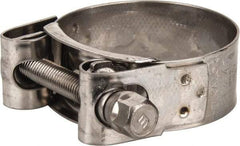 Mikalor - 1-3/4" Hose, 0.78" Wide x 0.04" Thick, T-Bolt Hose Clamp - 1.69 to 1.85" Diam, Stainless Steel - Top Tool & Supply