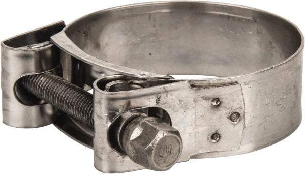 Mikalor - 2-1/16" Hose, 0.78" Wide x 0.04" Thick, T-Bolt Hose Clamp - 2 to 2.17" Diam, Stainless Steel - Top Tool & Supply