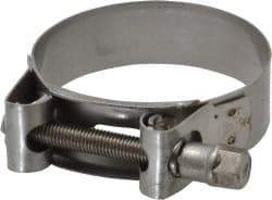 Mikalor - 2-13/32" Hose, 0.78" Wide x 0.04" Thick, T-Bolt Hose Clamp - 2.32 to 2.48" Diam, Stainless Steel - Top Tool & Supply