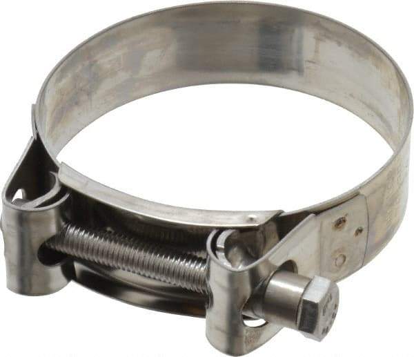 Mikalor - 3-1/4" Hose, 0.98" Wide x 0.04" Thick, T-Bolt Hose Clamp - 3.11 to 3.35" Diam, Stainless Steel - Top Tool & Supply