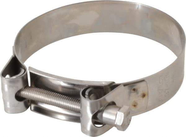 Mikalor - 4" Hose, 0.98" Wide x 0.04" Thick, T-Bolt Hose Clamp - 3.82 to 4.1" Diam, Stainless Steel - Top Tool & Supply