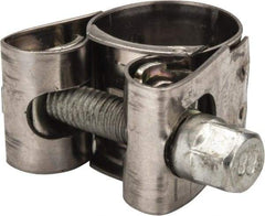 Mikalor - 3/4" Hose, 0.71" Wide x 0.04" Thick, T-Bolt Hose Clamp - 0.67 to 3/4" Diam, Stainless Steel Band, Housing & Zinc Plated Screw - Top Tool & Supply