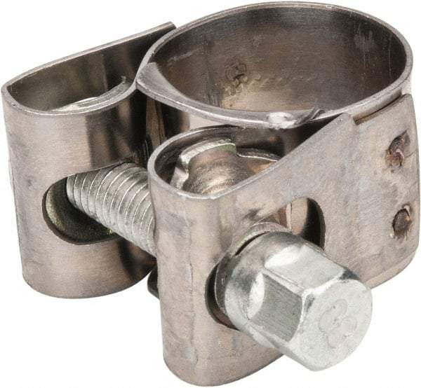 Mikalor - 13/16" Hose, 0.71" Wide x 0.04" Thick, T-Bolt Hose Clamp - 3/4 to 0.83" Diam, Stainless Steel Band, Housing & Zinc Plated Screw - Top Tool & Supply