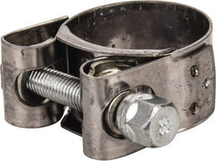 Mikalor - 1-3/16" Hose, 0.78" Wide x 0.04" Thick, T-Bolt Hose Clamp - 1.14 to 1.22" Diam, Stainless Steel Band, Housing & Zinc Plated Screw - Top Tool & Supply