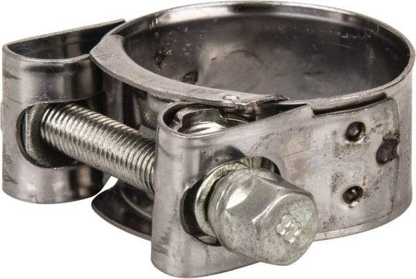 Mikalor - 1-1/2" Hose, 0.78" Wide x 0.04" Thick, T-Bolt Hose Clamp - 1.46 to 1.57" Diam, Stainless Steel Band, Housing & Zinc Plated Screw - Top Tool & Supply