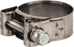 Mikalor - 1-5/8" Hose, 0.78" Wide x 0.04" Thick, T-Bolt Hose Clamp - 1.58 to 1.69" Diam, Stainless Steel Band, Housing & Zinc Plated Screw - Top Tool & Supply