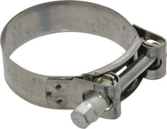 Mikalor - 2-13/32" Hose, 0.78" Wide x 0.04" Thick, T-Bolt Hose Clamp - 2.32 to 2.48" Diam, Stainless Steel Band, Housing & Zinc Plated Screw - Top Tool & Supply