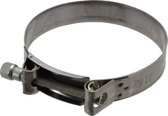 Mikalor - 5" Hose, 0.98" Wide x 0.04" Thick, T-Bolt Hose Clamp - 4.76 to 5.11" Diam, Stainless Steel Band, Housing & Zinc Plated Screw - Top Tool & Supply