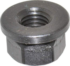 Gibraltar - M10x1.50, 22mm Flange Diam, 13mm High, 17mm Across Flats, Flange Nut - Grade 12L14 Steel, Black Oxide Finish, 3" Flange Height, TCMAI - Top Tool & Supply