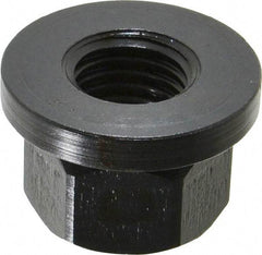 Gibraltar - M16x2.00, 33mm Flange Diam, 21mm High, 24mm Across Flats, Flange Nut - Grade 12L14 Steel, Black Oxide Finish, 5" Flange Height, TCMAI - Top Tool & Supply