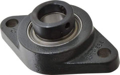 Browning - 1" ID, 4-7/8" OAL x 2-3/4" OAH 2-Bolt Flange - 1,651 Lb Static Cap, 2,801 Lb Dyn Cap, 3-57/64" Btw Mnt Hole Ctrs, Cast Iron - Top Tool & Supply