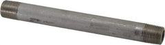 Merit Brass - Schedule 80, 3/8" Pipe x 6" Long, Grade 304/304L Stainless Steel Pipe Nipple - Seamless & Threaded - Top Tool & Supply