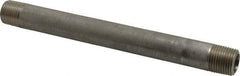 Merit Brass - Schedule 80, 1/2" Pipe x 8" Long, Grade 316/316L Stainless Steel Pipe Nipple - Seamless & Threaded - Top Tool & Supply