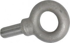 Gibraltar - 15,000 Lb Capacity, Steel, 1-1/4 - 7 Thread, Fixed Lifting Eye Bolt - Fully Threaded, 3" Shank, 3" Thread Length, Shoulder - Top Tool & Supply