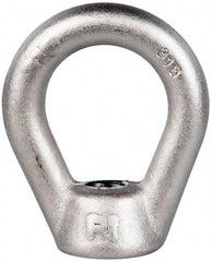 Gibraltar - 5,000 Lb Capacity, 5/8-11 Thread, Stainless Steel Lifting Eye Nut - Grade 316, 3" High, 1-1/2" Inside & 2-1/2" Outside Eye Diam, 1-3/8" Bell/Base Width - Top Tool & Supply