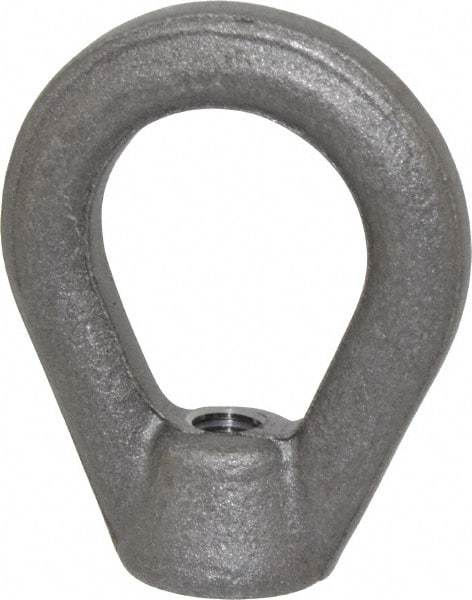 Gibraltar - 2,700 Lb Capacity, 3/8-16 Thread, Self Colored, Carbon Steel Heavy Duty Lifting Eye Nut - Grade C-1030, 2-1/2" High, 1-1/4" Inside & 2" Outside Eye Diam, 7/8" Bell/Base Width - Top Tool & Supply