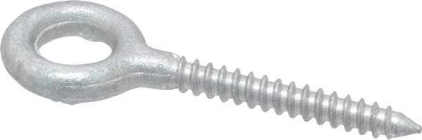 Gibraltar - 1/4, Hot Galvanized Finish, Forged Steel Forged Eye Bolt - 1-5/8" Thread Length, 1/2" ID, 2" Shank Length - Top Tool & Supply