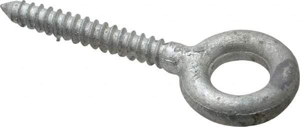 Gibraltar - 5/16, Hot Galvanized Finish, Forged Steel Forged Eye Bolt - 2" Thread Length, 5/8" ID, 2-1/4" Shank Length - Top Tool & Supply