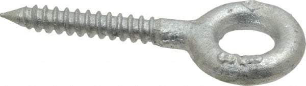 Gibraltar - 3/8, Hot Galvanized Finish, Forged Steel Forged Eye Bolt - 2-1/4" Thread Length, 3/4" ID, 2-1/2" Shank Length - Top Tool & Supply