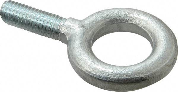 Gibraltar - 2,100 Lb Capacity, Steel, 1/2-13 Thread, Fixed Lifting Eye Bolt - Fully Threaded, 1-1/2" Shank, 1-1/2" Thread Length, No Shoulder - Top Tool & Supply