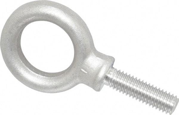 Gibraltar - 1,160 Lb Capacity, Stainless Steel, 3/8-16 Thread, Fixed Lifting Eye Bolt - Fully Threaded, 1-1/4" Shank, 1-1/4" Thread Length, Shoulder - Top Tool & Supply