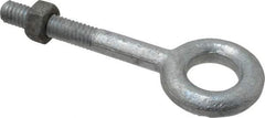 Gibraltar - 800 Lb Capacity, Steel, 5/16-18 Thread, Fixed Lifting Eye Bolt - Partially Threaded, 2-1/4" Shank, 1-1/4" Thread Length, No Shoulder - Top Tool & Supply