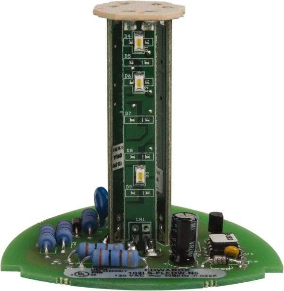 Edwards Signaling - LED Lamp, White, Flashing, Stackable Tower Light Module - 120 VAC, 0.02 Amp, IP54, IP65 Ingress Rating, 3R, 4X NEMA Rated, Panel Mount, Pipe Mount - Top Tool & Supply