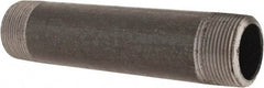 Made in USA - Schedule 80, 1-1/4" Diam x 7" Long Black Pipe Nipple - Threaded - Top Tool & Supply