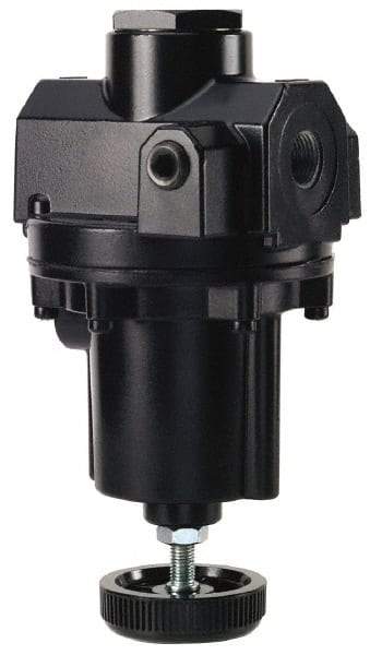 ARO/Ingersoll-Rand - 3/8 NPT Port, 200 CFM, Zinc Diaphragm Operated Regulator - 0 to 60 psi Range, 400 Max psi Supply Pressure, 1/4" Gauge Port Thread, 3.62" Wide x 7.2" High - Top Tool & Supply