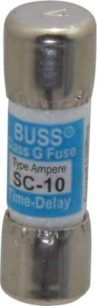 Cooper Bussmann - 170 VDC, 600 VAC, 10 Amp, Time Delay Size Rejecting/NonRejecting Fuse - Fuse Holder Mount, 1-5/16" OAL, 10 at DC, 100 at AC (RMS) kA Rating, 13/32" Diam - Top Tool & Supply